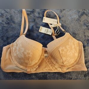Aerie Light Pink Lace Balconette Bra